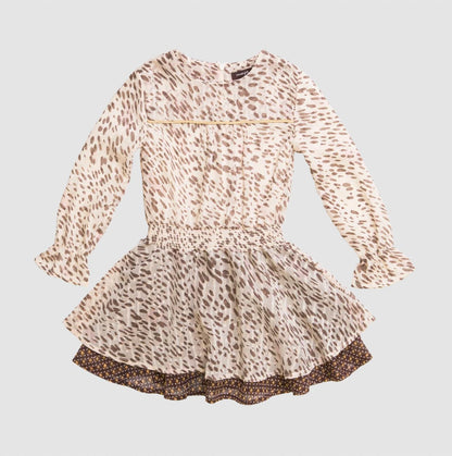 Girls Speckle Chiffon Dress