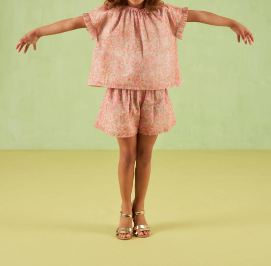 Bazar Ruffle Short Sleeve Blouse