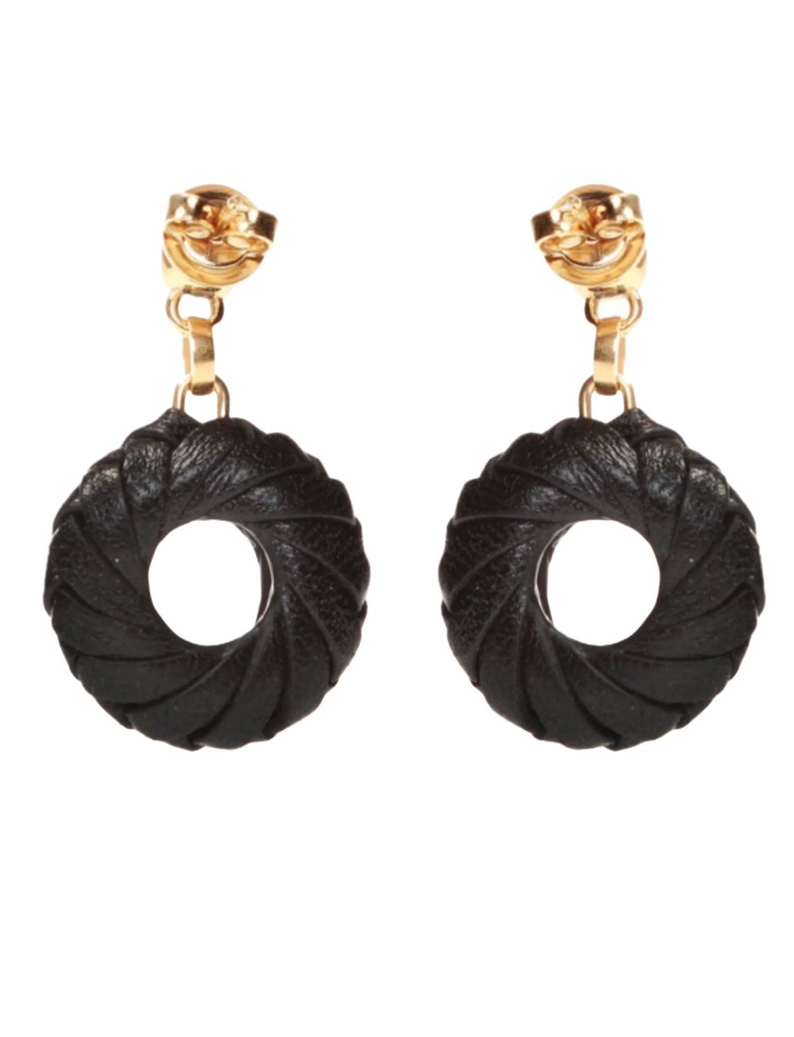Women's Leather-trimmed Earrings