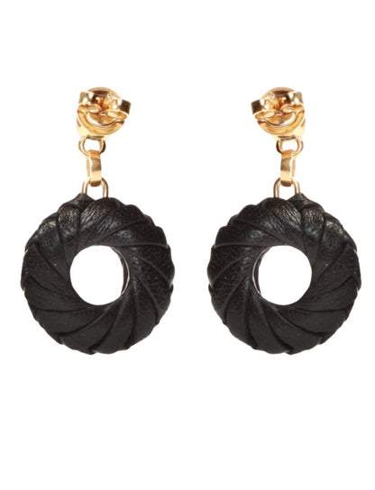 Women's Leather-trimmed Earrings