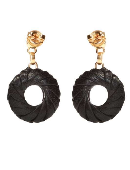 Women's Leather-trimmed Earrings