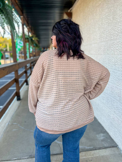 Mira Textured Long Sleeve Top