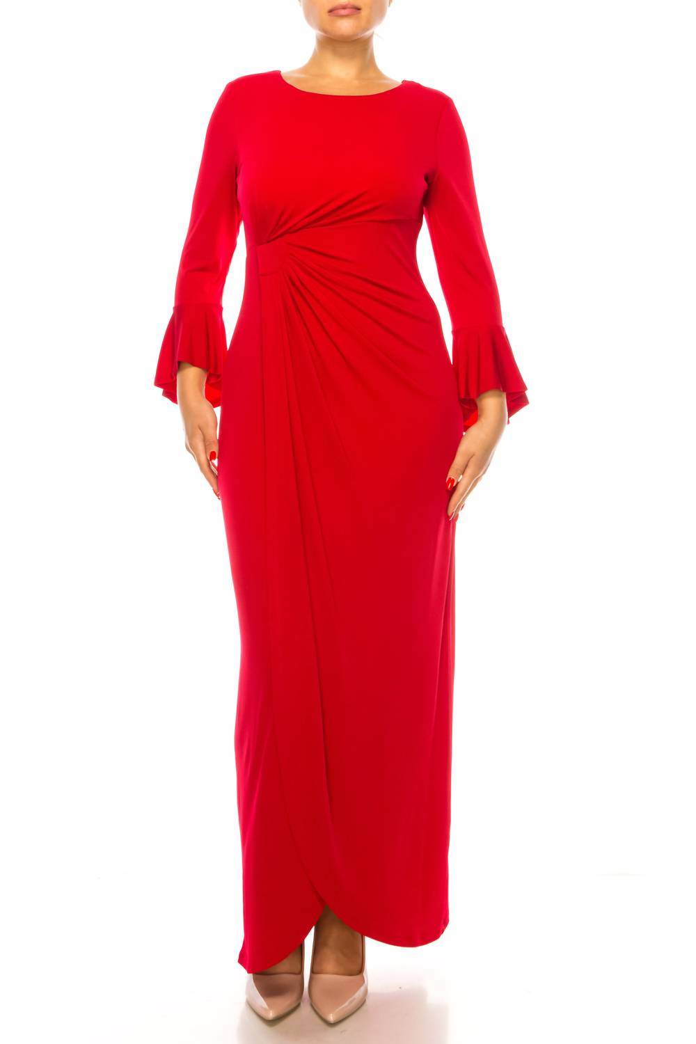 Connected Apparel - Trumpet Sleeve Evening Dress - Rack Hunt