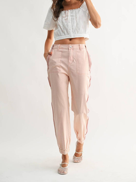 Track Pants With Zip Pocket And Side Stripe