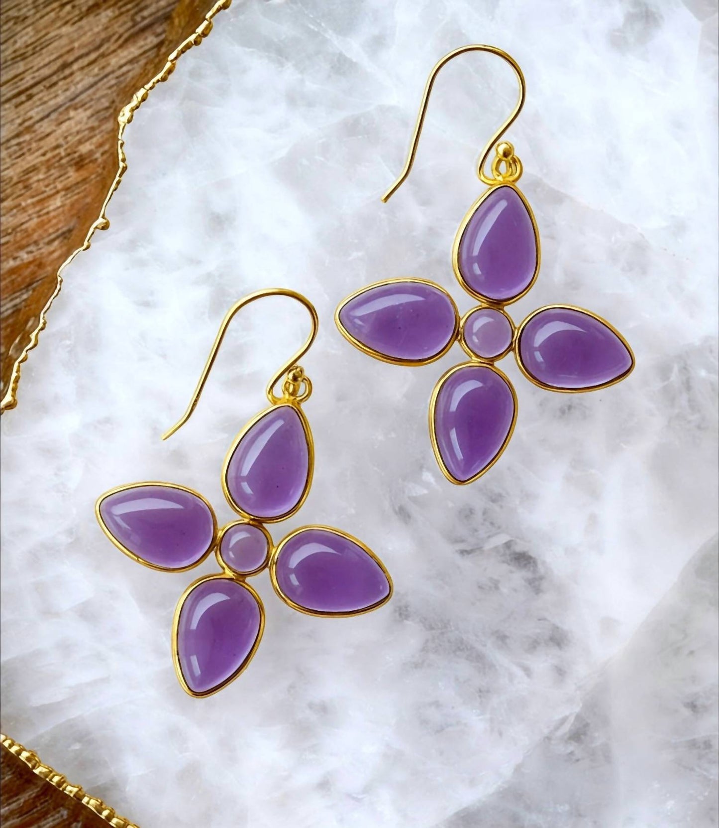 Women's Dangling Gemstone Earrings