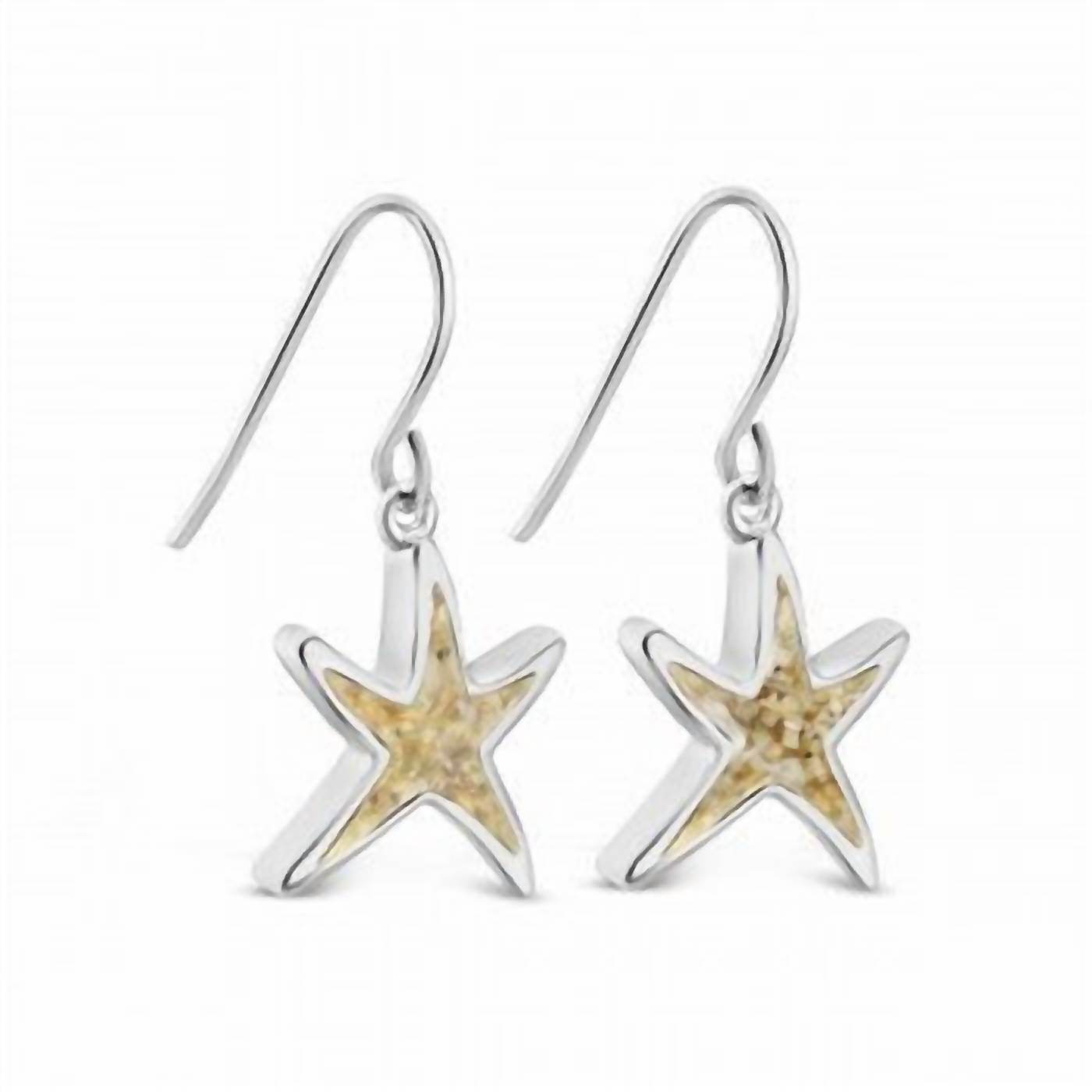 Dune Jewelry - Delicate Starfish Shaped Drop Earrings - Rack Hunt