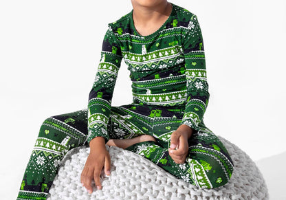Minecraft Creeper Holiday Bamboo Pajamas