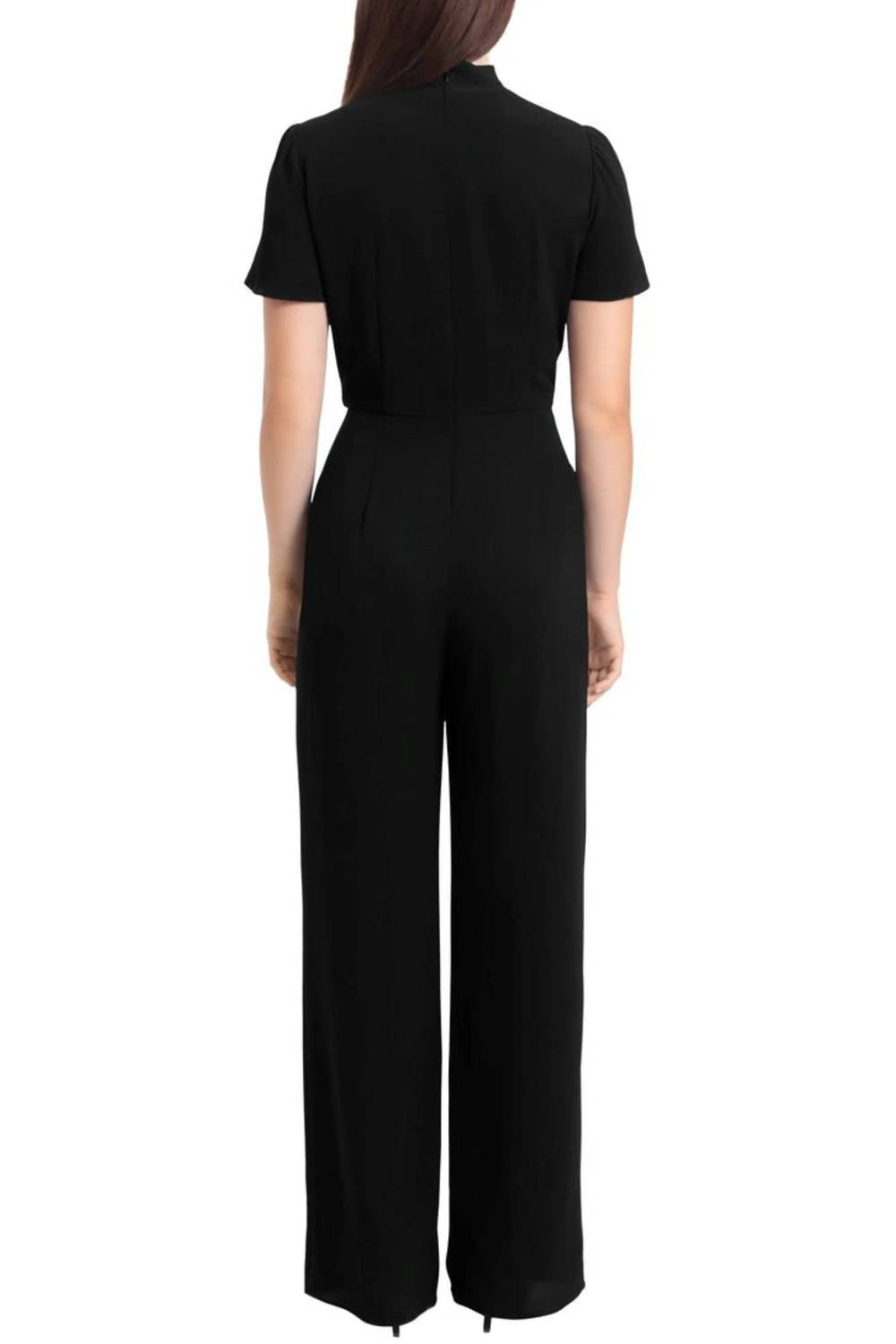 Twist Mock Neck Flutter Sleeve Jumpsuit
