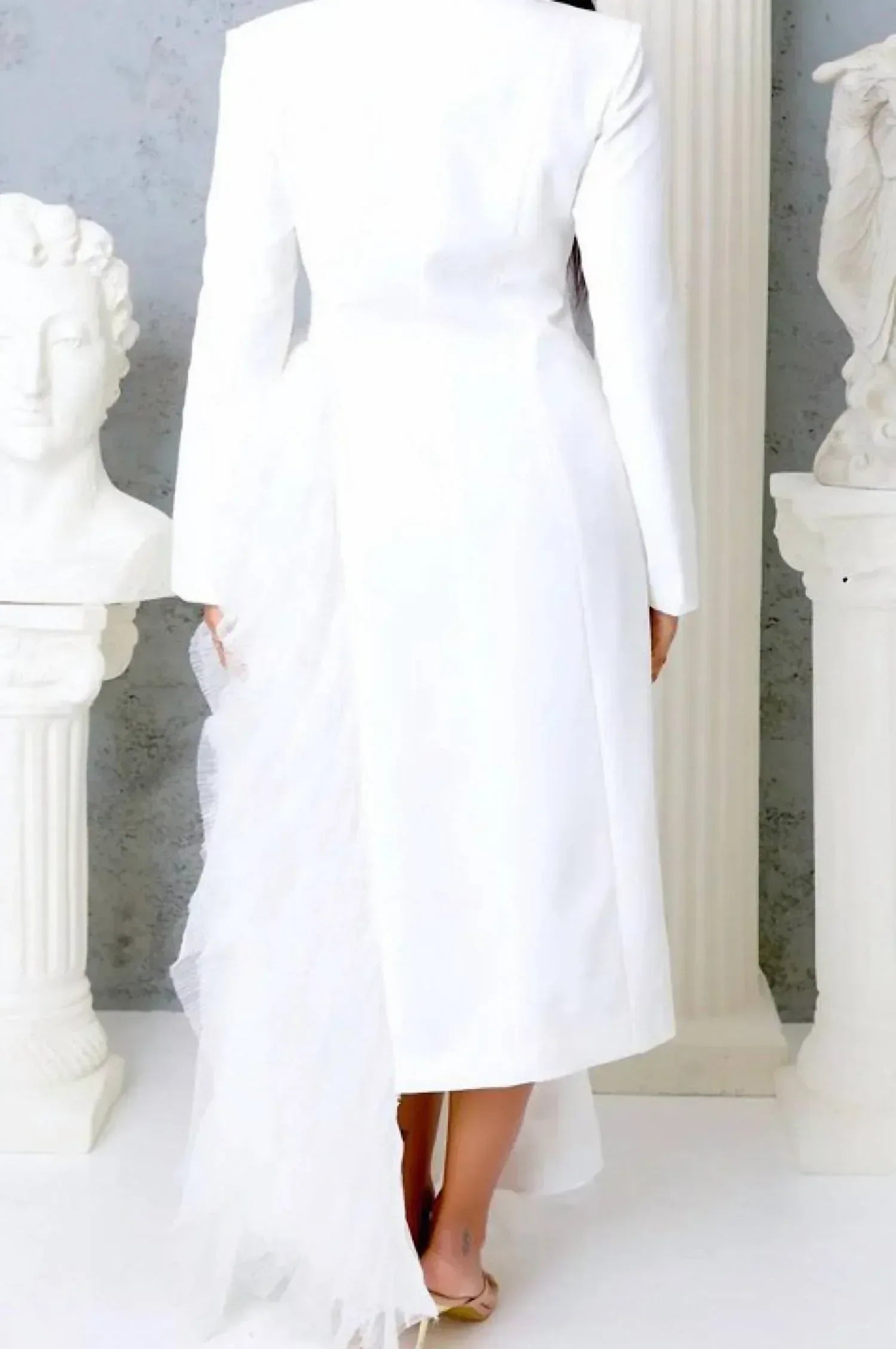 Athina - Side Tulle Detail Dress Jacket - Rack Hunt
