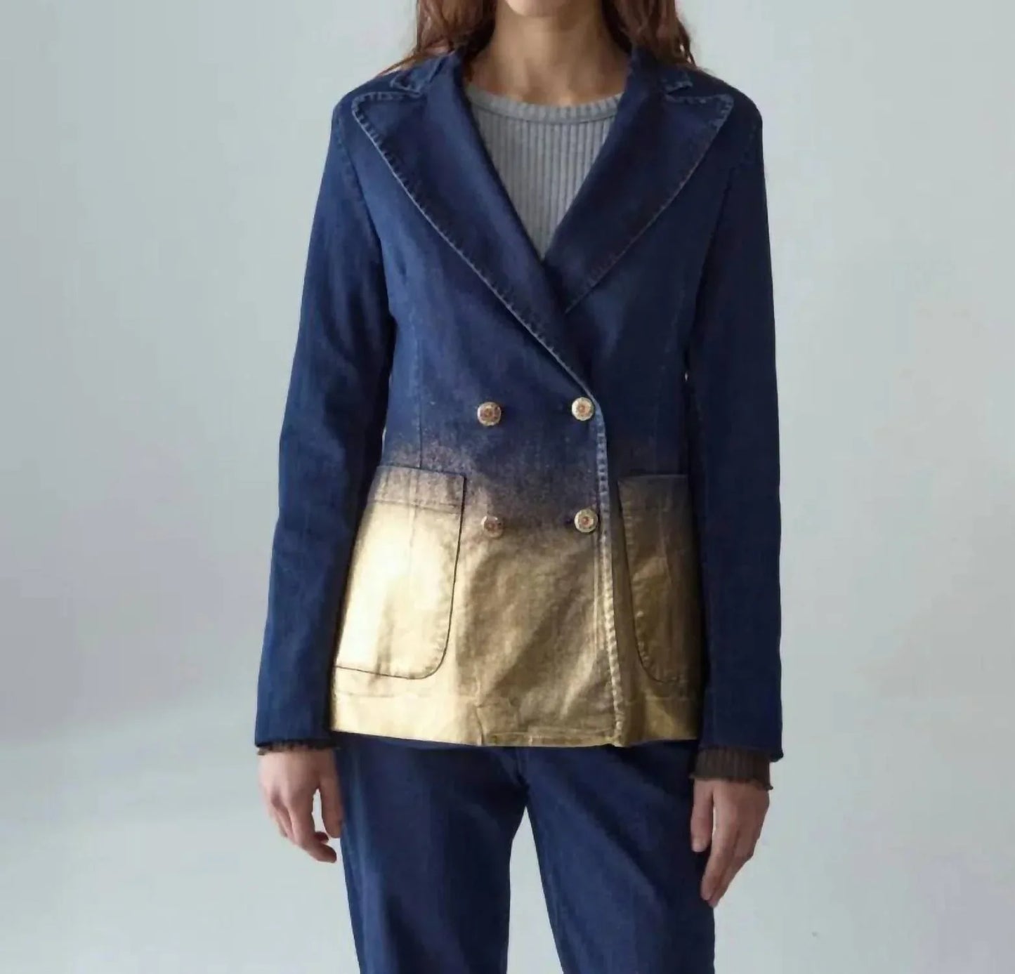 Shaft Jeans - Stretch Denim Blazer With Paint - Rack Hunt