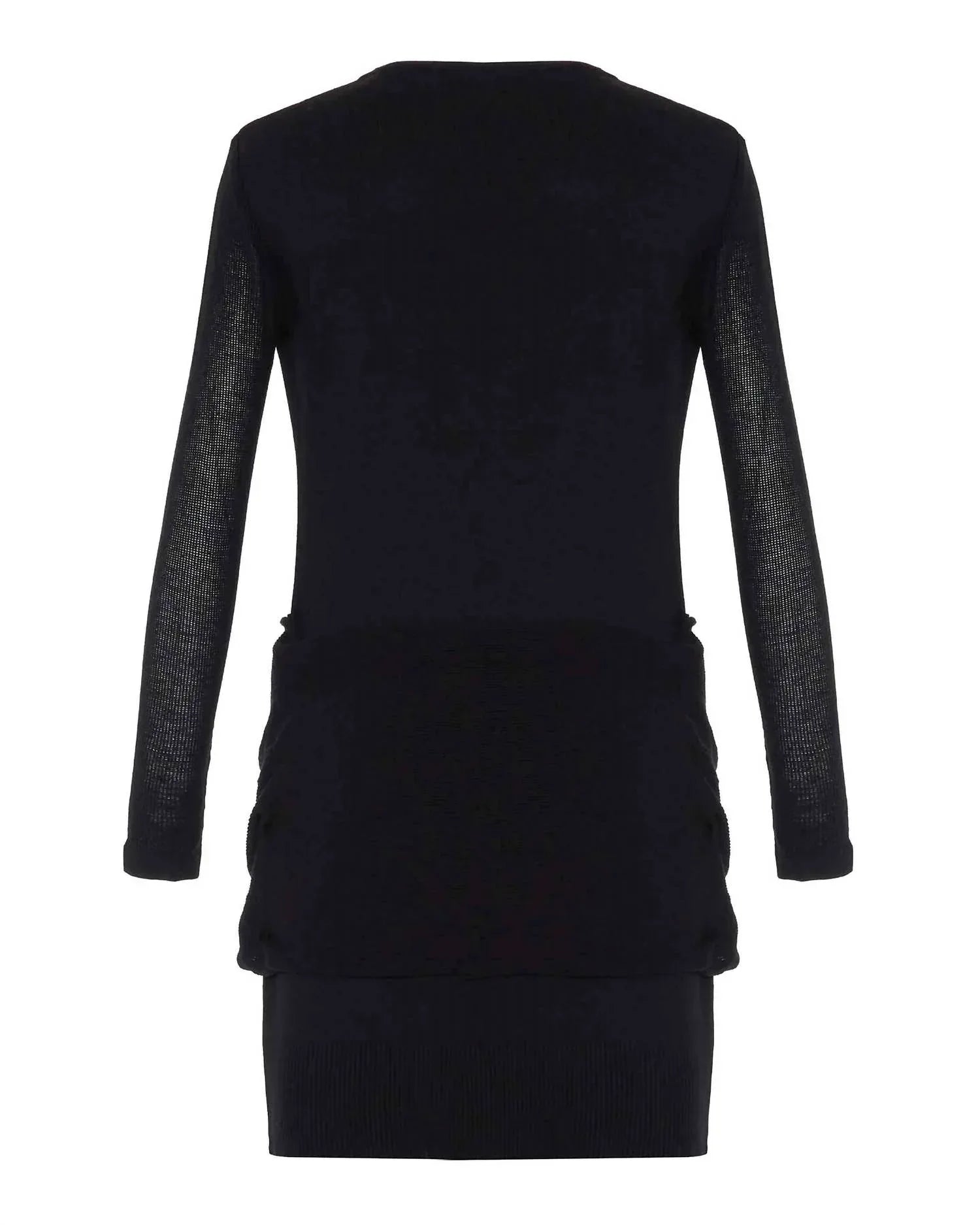 NOMIA - Women's Sheer Sleeve Draped Front Dress - Rack Hunt