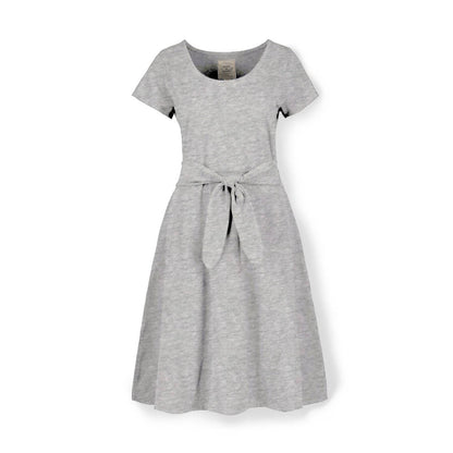 Organic Tie Waist A Line Midi Dress
