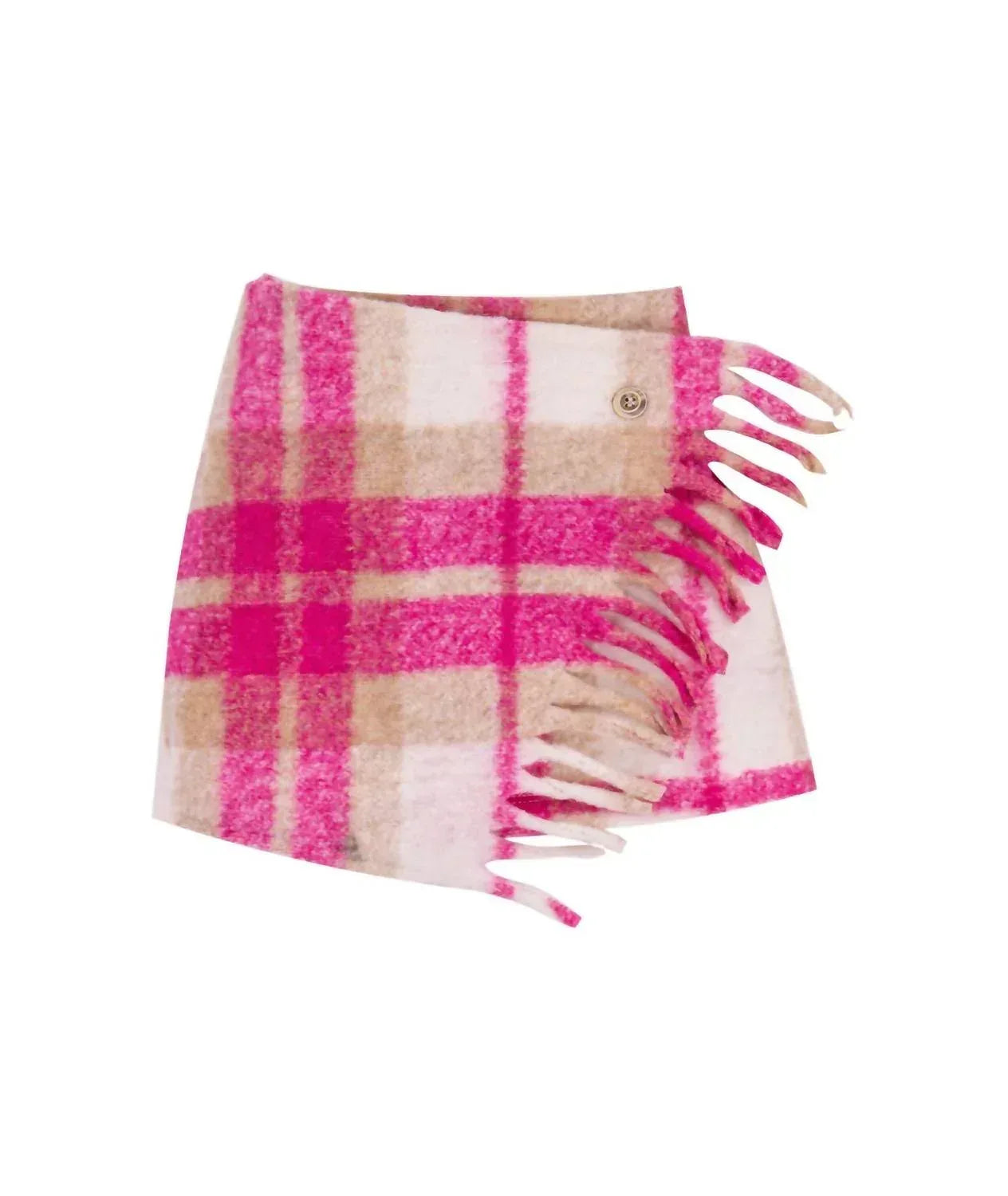 EMC - Girl's Fringe Wrapped Check Skirt - Rack Hunt