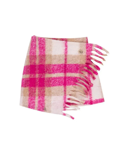 EMC - Girl's Fringe Wrapped Check Skirt - Rack Hunt