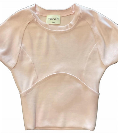 Girl's Rayon Rib Cap Sleeve Tee