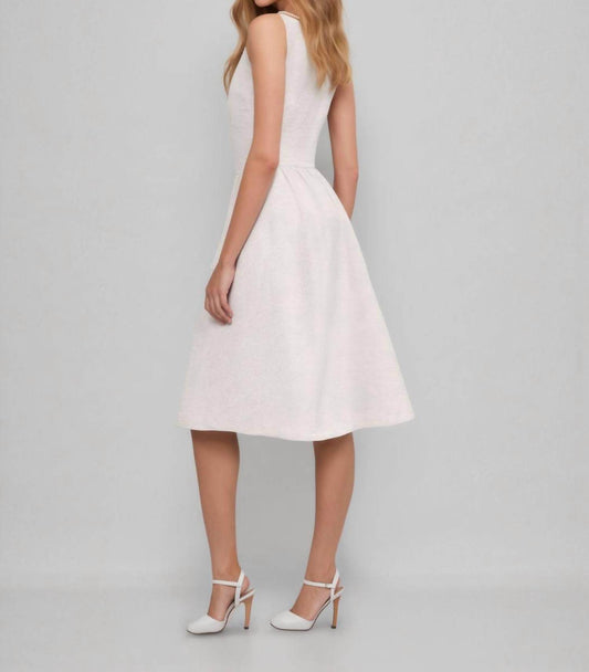 Cider - Tweed Square Neck Ruffle Midi Dress - Rack Hunt -