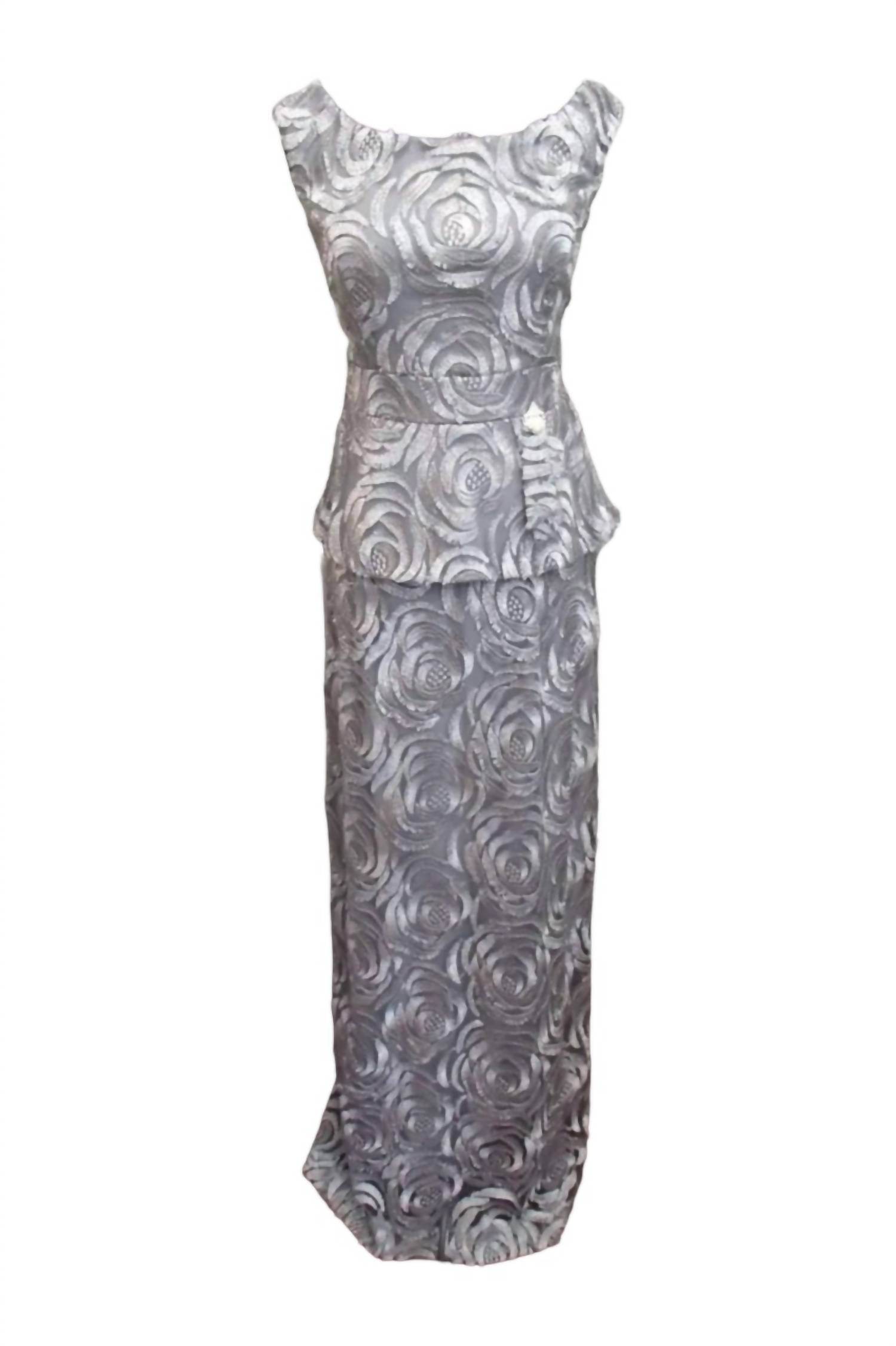 Ursula of Switzerland - Peplum Tank Embroidered Gown - Rack Hunt -