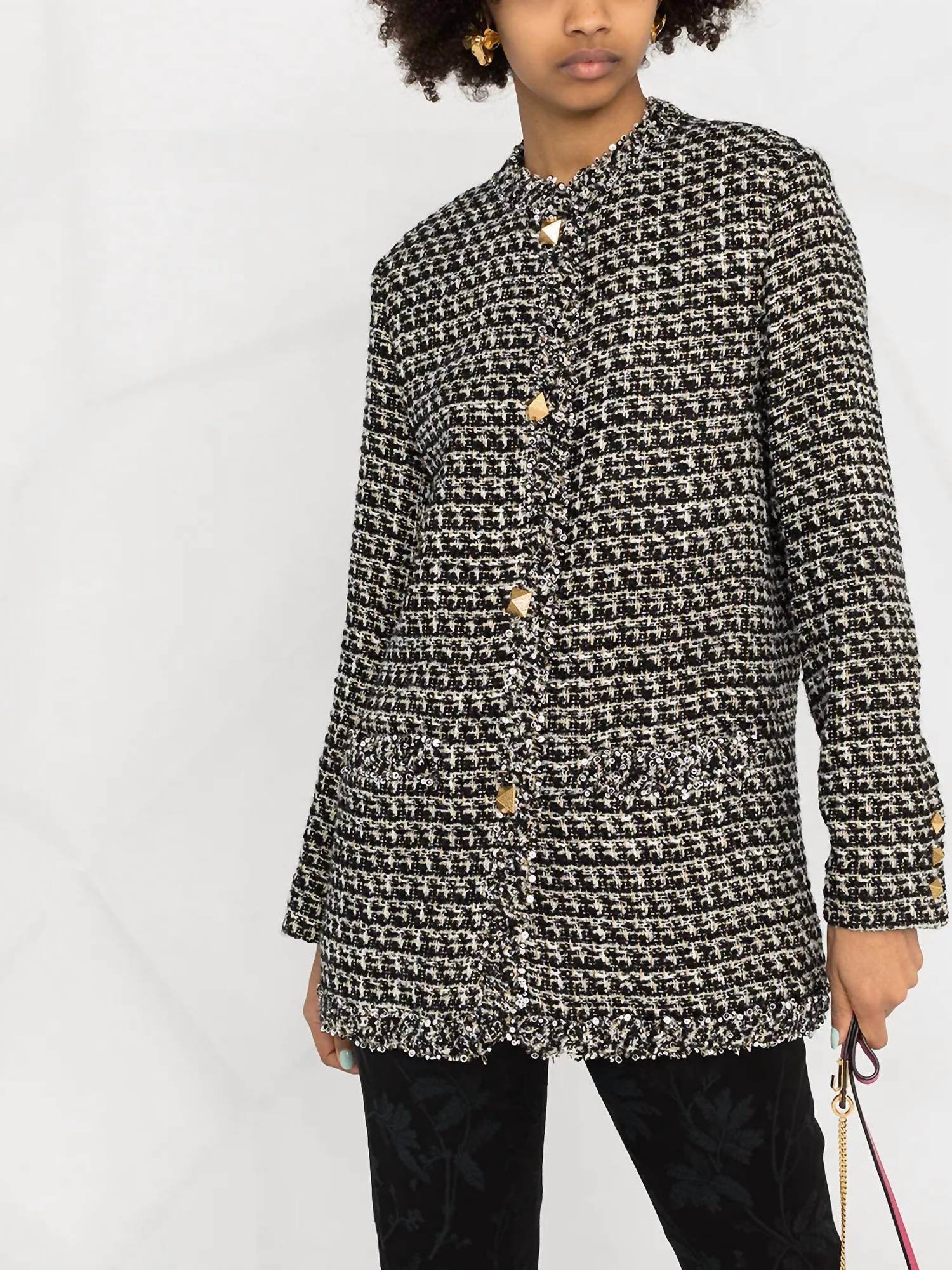 Valentino - Tweed Sequin Embellished Jacket - Rack Hunt