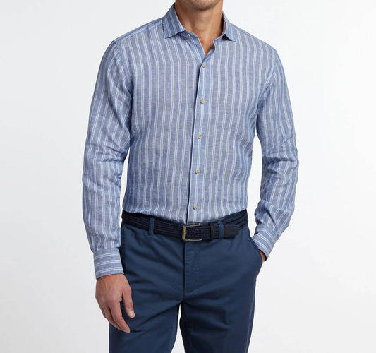 Linen Stripe Sport Shirt