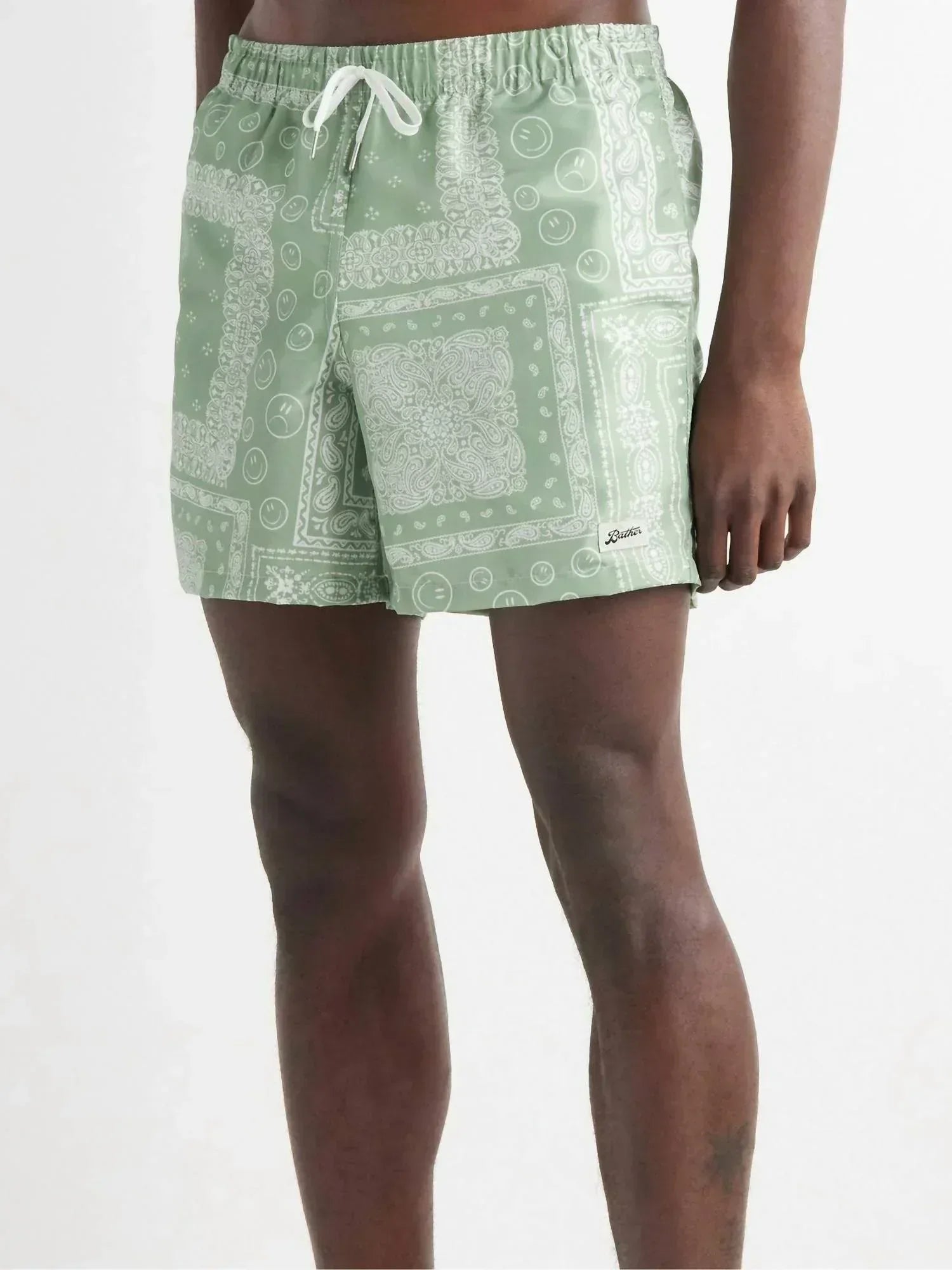 Bather - Paisley Lined Swim Trunks - Rack Hunt