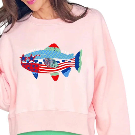 USA Reel Good Day Cropped Sweatshirt
