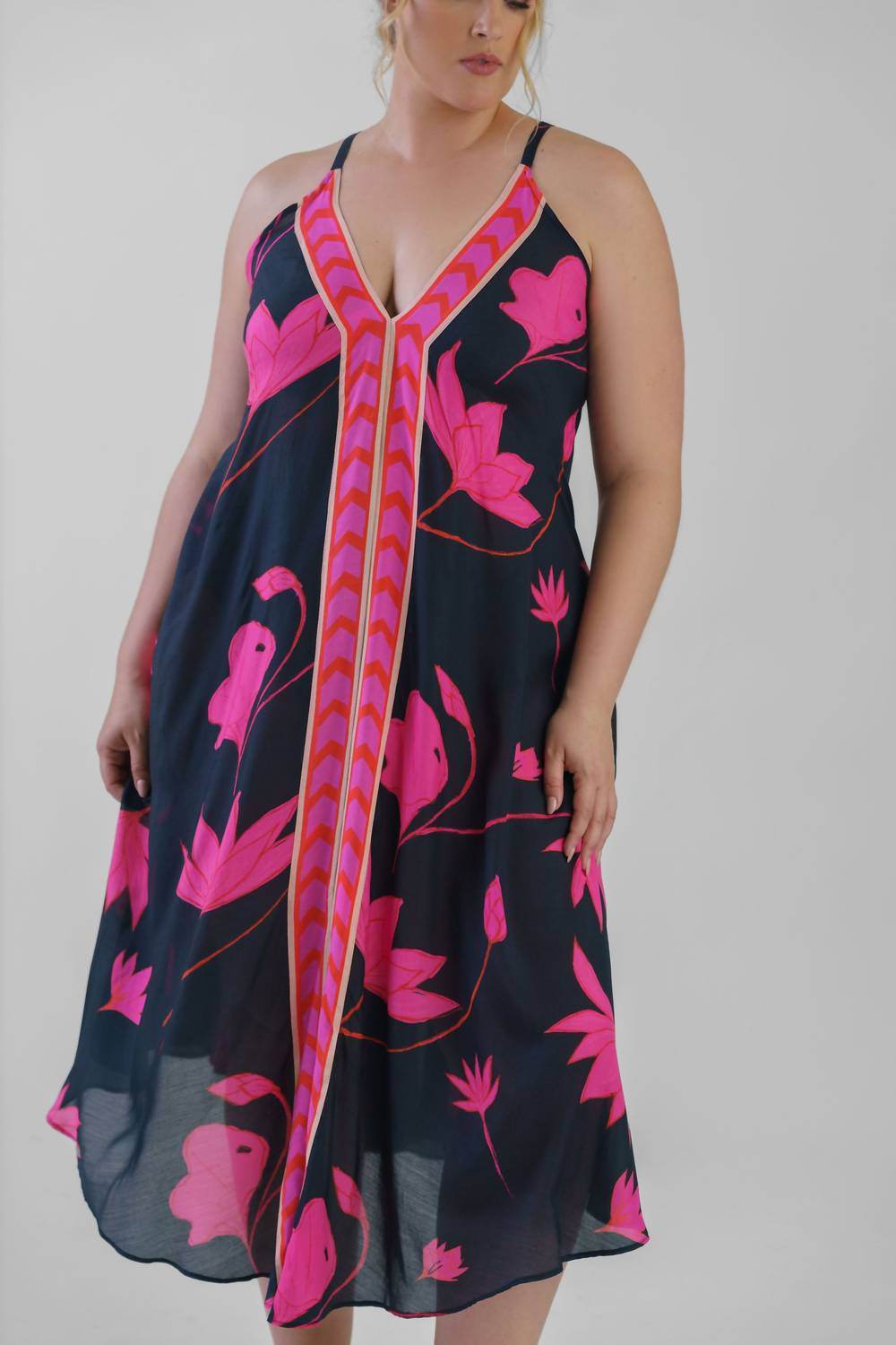 Guapa - Padma Sundown Halter Maxi Dress - Plus - Rack Hunt -