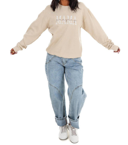 Praying Mama Embroidered Sweatshirt
