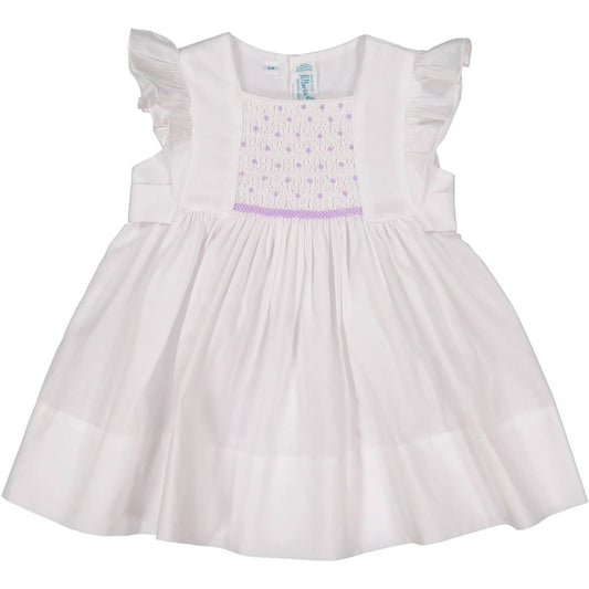 Girl's Smocked Flutter Dress