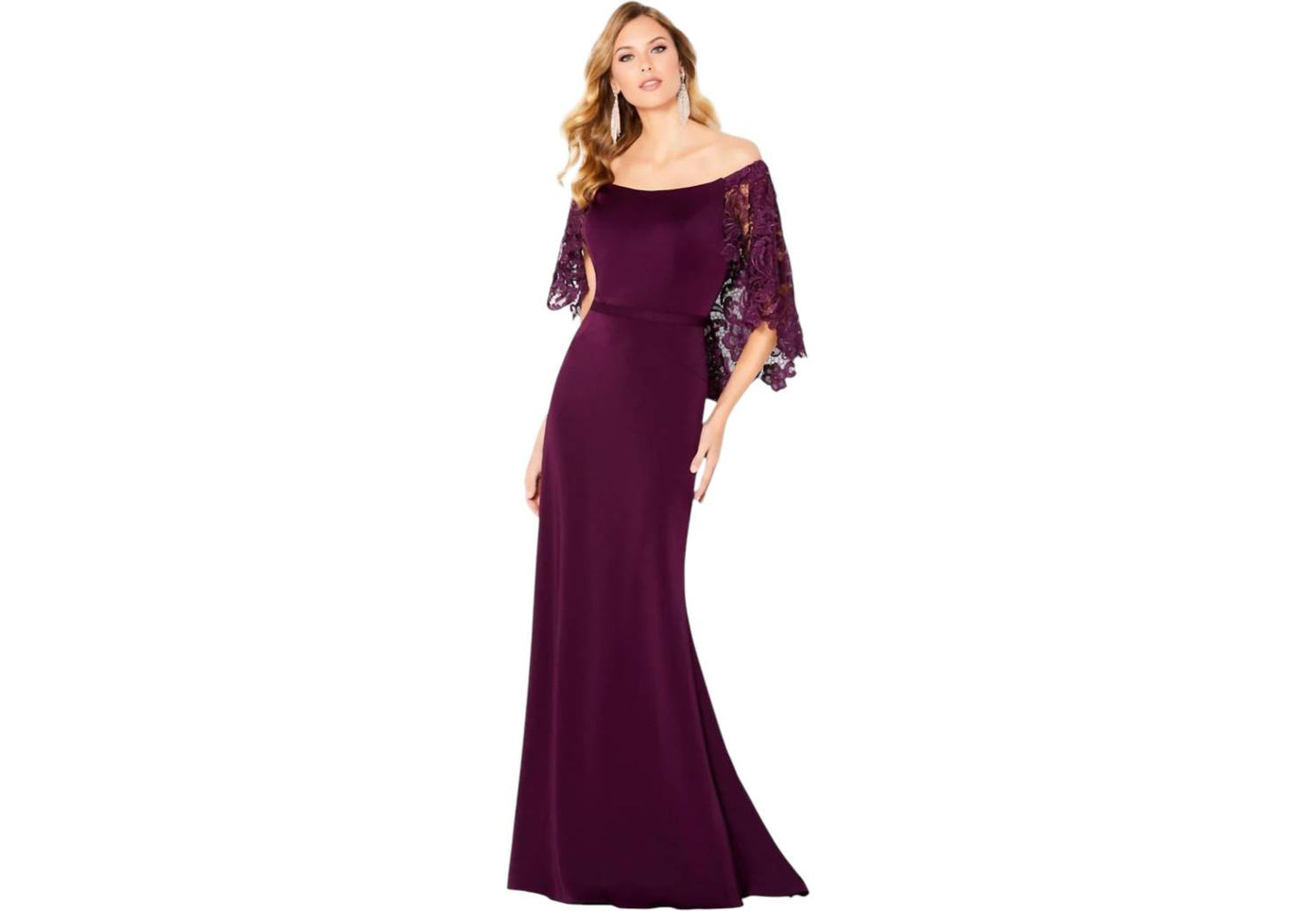 Off-the-shoulder Fit And Flare Gown