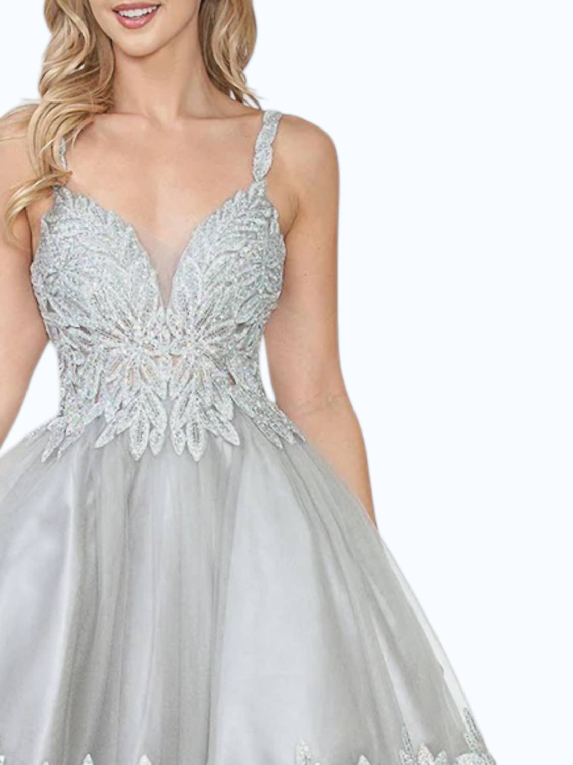 Homecoming Tulle With Sequin Lace Bodice Fit & Flare Cocktail Party Dress