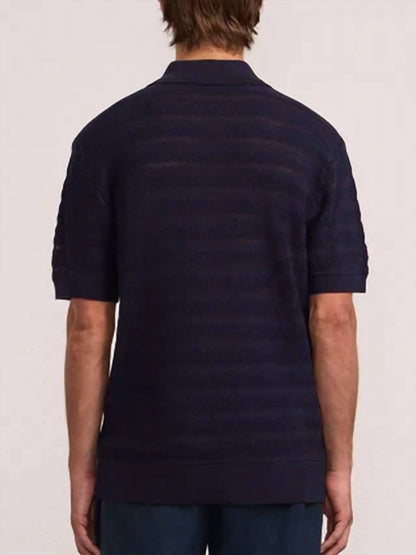 Vidal Cotton Blend Buttoned Short Sleeve Polo