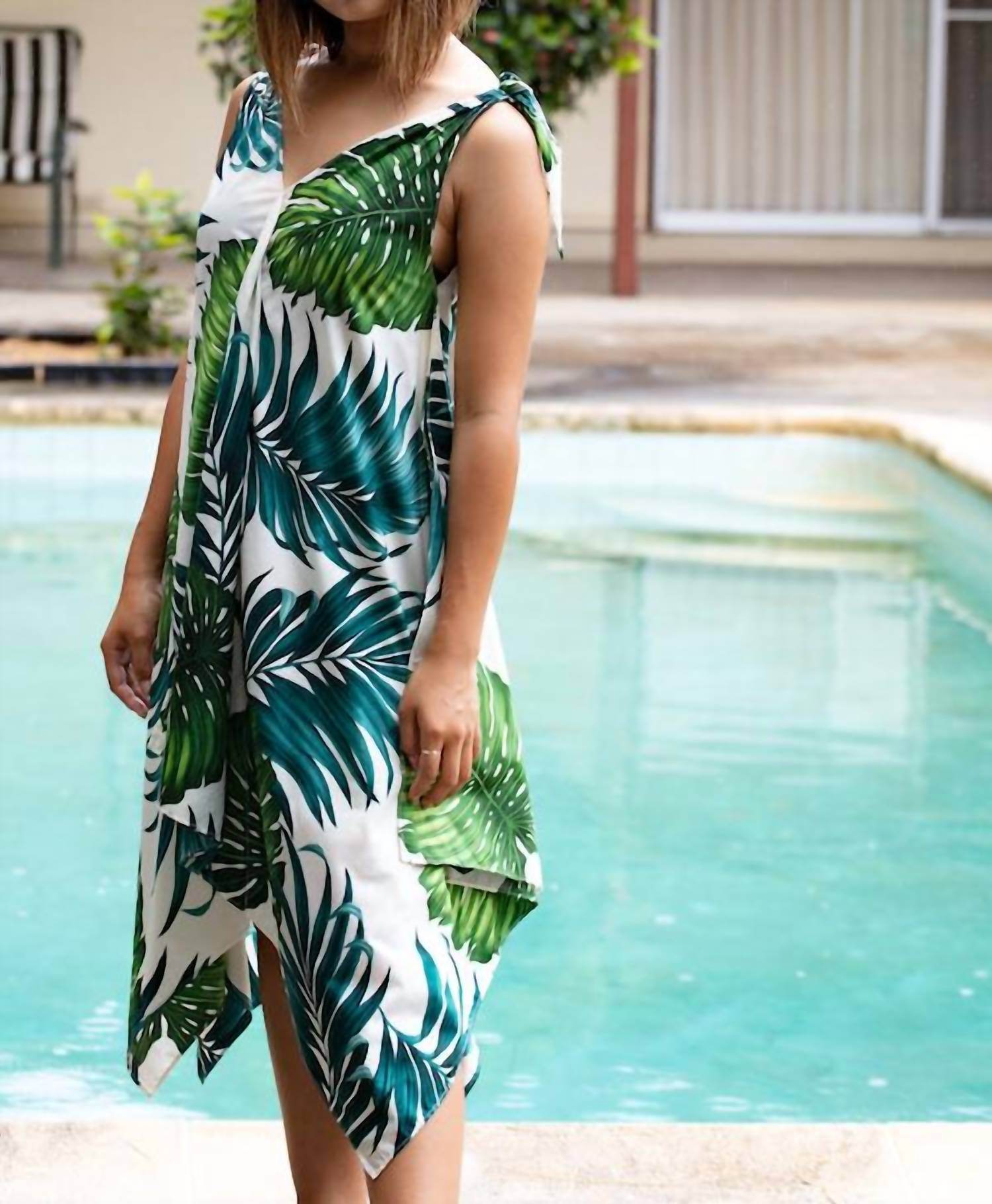 Coradorables - Monstera Handkerchief Dress - Rack Hunt -