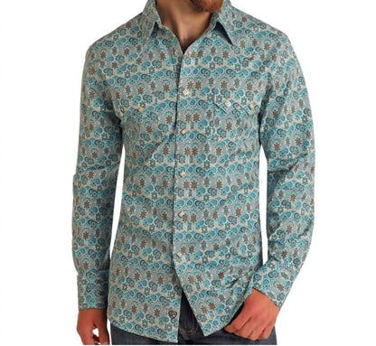 Medallion Print Western Shirt