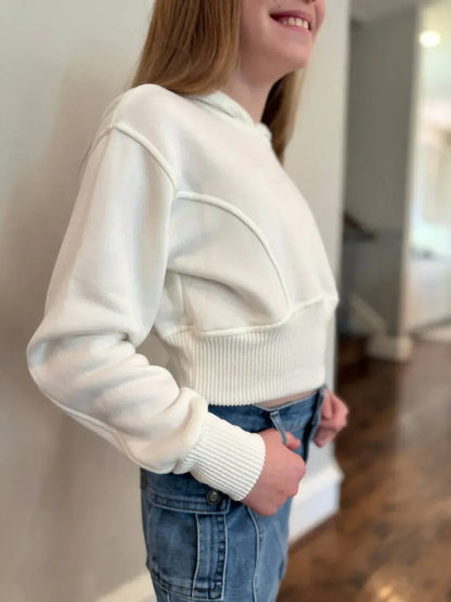 Love Daisy - Girls' Crop Hoodie Sweater - Rack Hunt