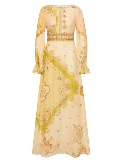Gigaro Waist Tie Maxi Dress