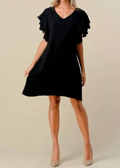 Ruffle Sleeve Dress - Plus