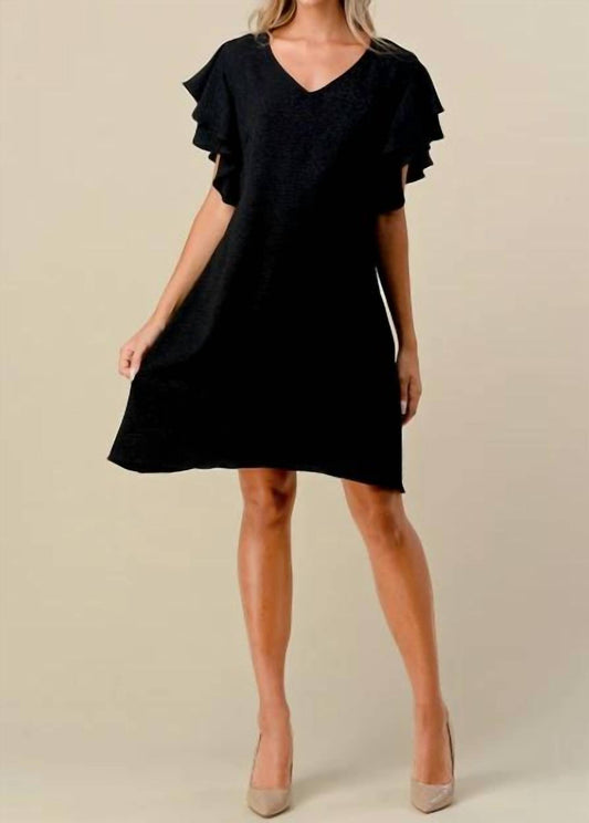 Ruffle Sleeve Dress - Plus