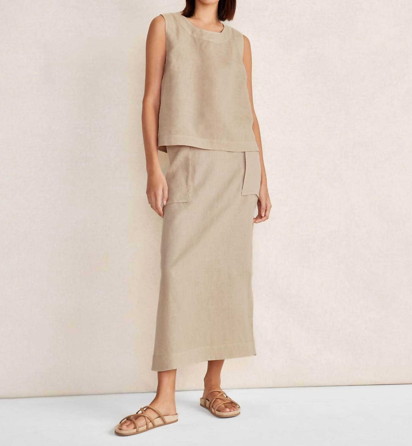 Haven Well Within - Linen Cargo Skirt - Rack Hunt -