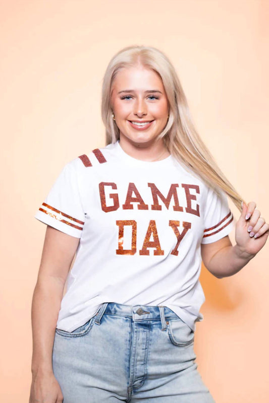 Sequin Design Gameday Shirt Top