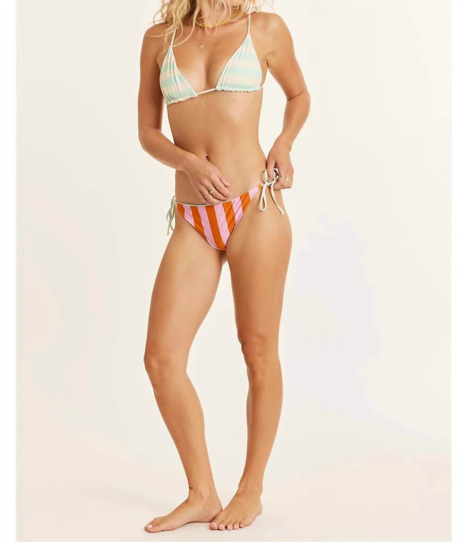 Sisstrevolution - Chasing Tides Reversible Tie-side Bikini Bottom - Rack Hunt -