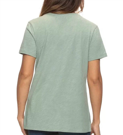 Slub Jersey V-neck Short Sleeve T-shirt