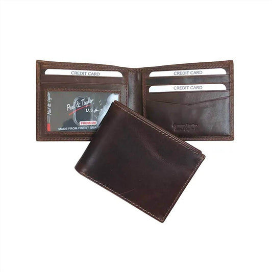 Classic Look Inc. - Men's Cowhide Leather Bi-fold Wallet - Rack Hunt -