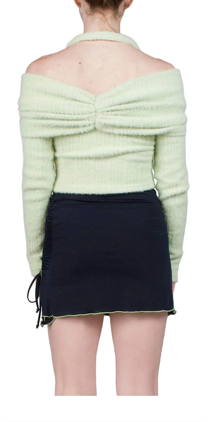SIEDRÉS - Ledi Off-the-shoulder Ruched Knit Top - Rack Hunt