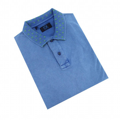 Jacquard Polo With Double Sided Print Collar