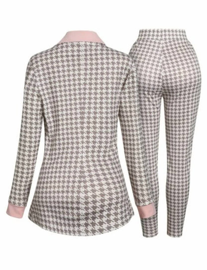 Lovely Women's Tootie Two piece pants suit in Grey And Pink - view 4