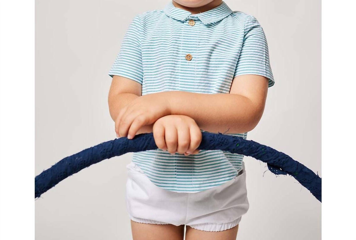 Boy's Striped Baby Shorts Set