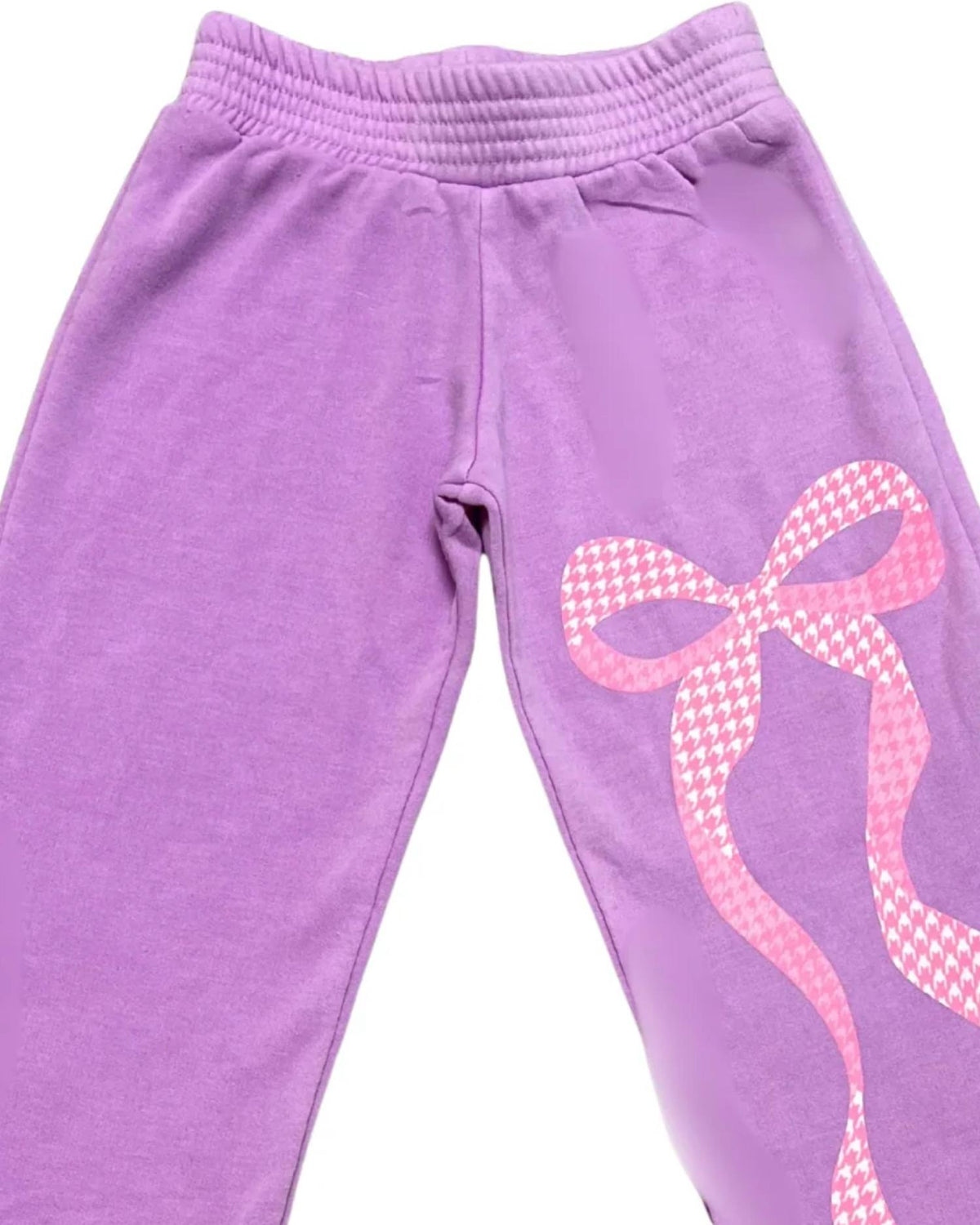Girl's Houndstooth Bow Flare Sweatpant
