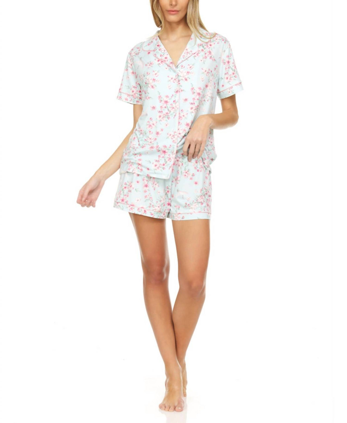 Printed Pajama Shorts Set