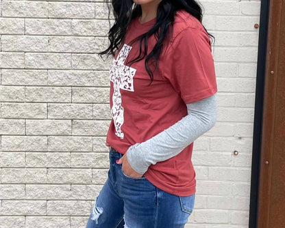 Lace Cross Tee