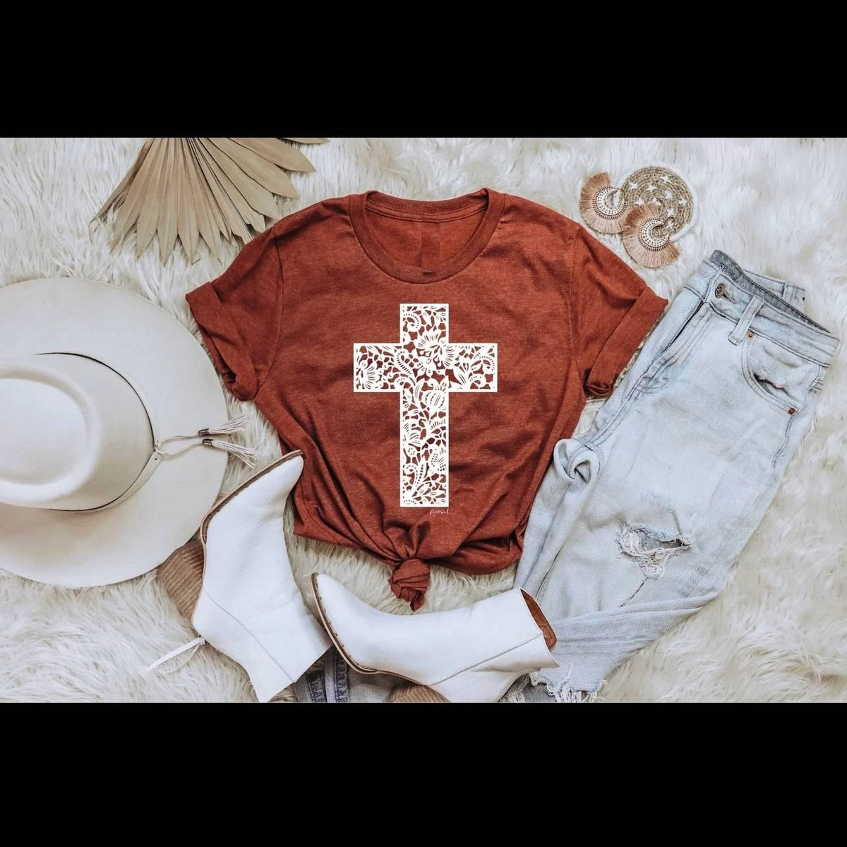 Lace Cross Tee